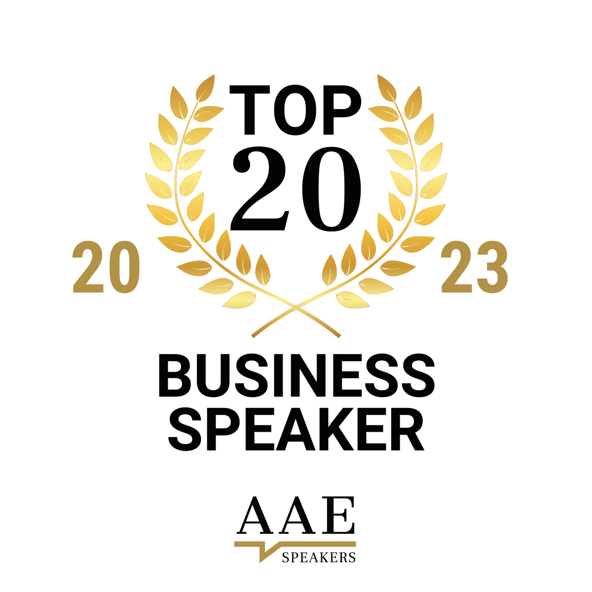 Transparent Badge - Top 20 Business Speaker V2